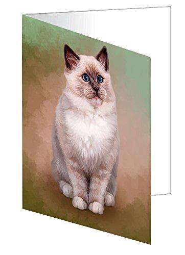 Ragdoll Cat Handmade Artwork Assorted Pets Greeting Cards and Note Cards with Envelopes for All Occasions and Holiday Seasons GCD48204