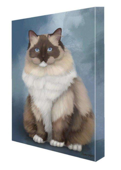 Ragdoll Cat Painting Printed on Canvas Wall Art Signed