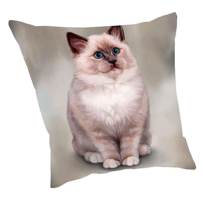 Ragdoll Cat Throw Pillow D046