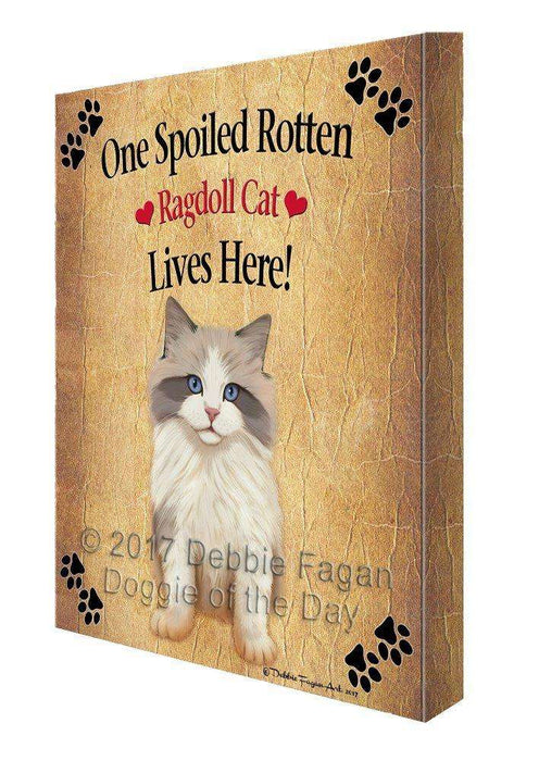 Ragdoll Kitten Spoiled Rotten Cat Canvas Wall Art D562