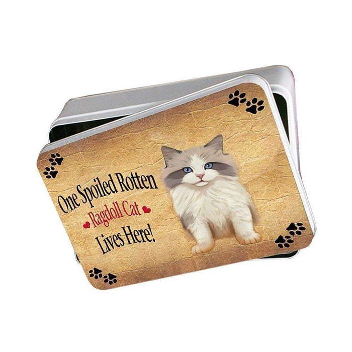 Ragdoll Kitten Spoiled Rotten Cat Photo Storage Tin