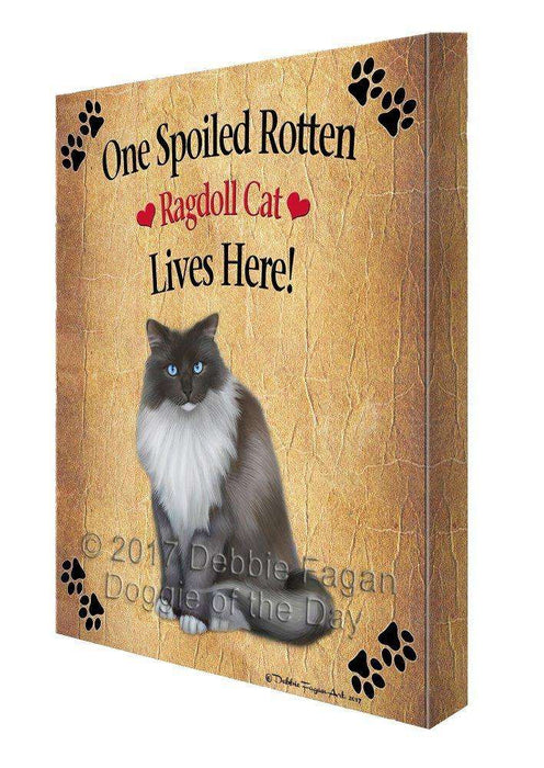 Ragdoll Spoiled Rotten Cat Canvas Wall Art D560