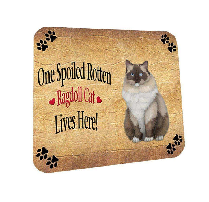 Ragdoll Spoiled Rotten Cat Coasters Set of 4