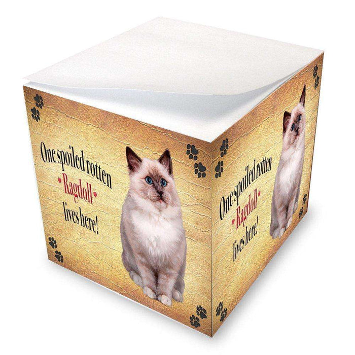 Ragdoll Spoiled Rotten Cat Note Cube