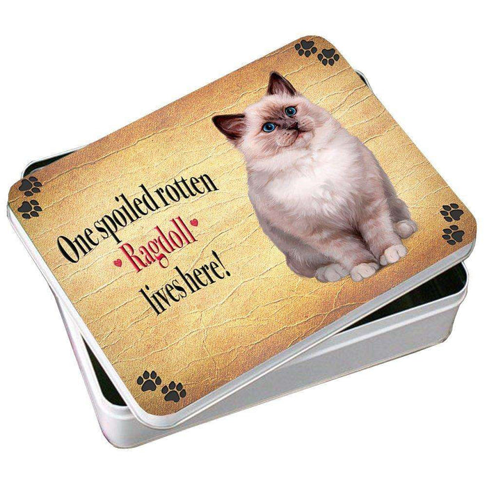 Ragdoll Spoiled Rotten Cat Photo Storage Tin