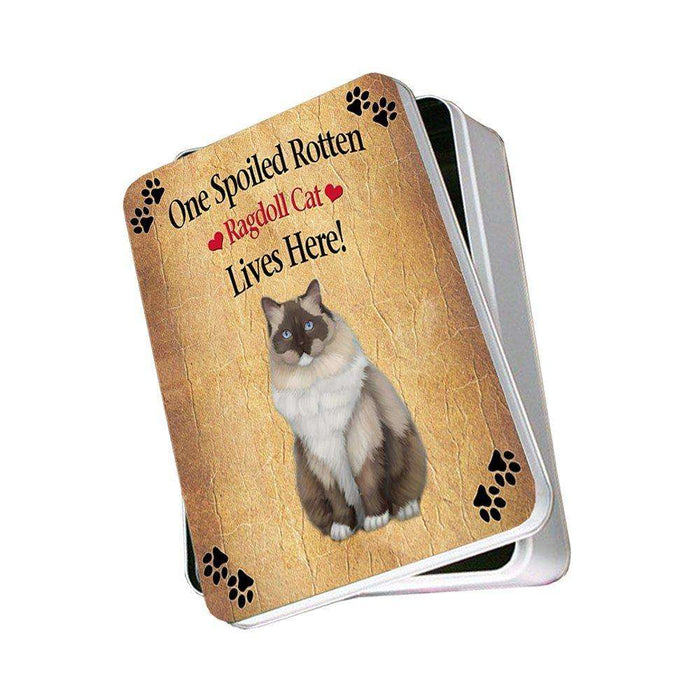 Ragdoll Spoiled Rotten Cat Photo Storage Tin