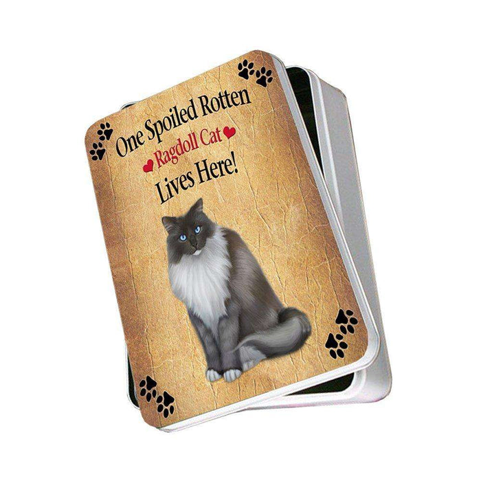 Ragdoll Spoiled Rotten Cat Photo Storage Tin