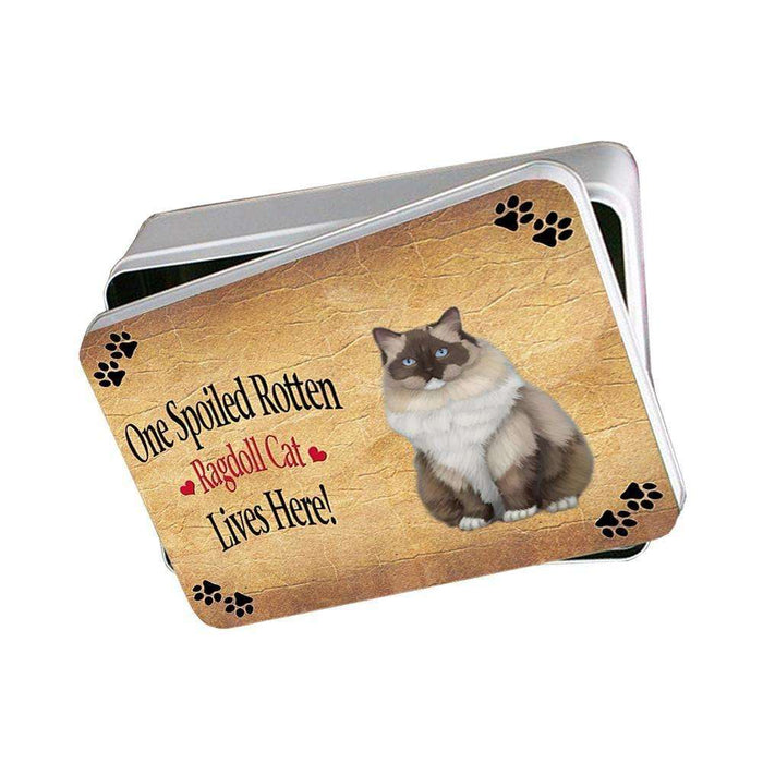Ragdoll Spoiled Rotten Cat Photo Storage Tin