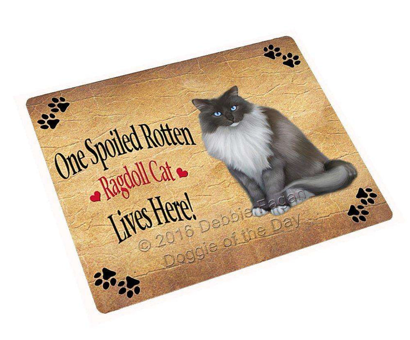 Ragdoll Spoiled Rotten Cat Tempered Cutting Board (Small)