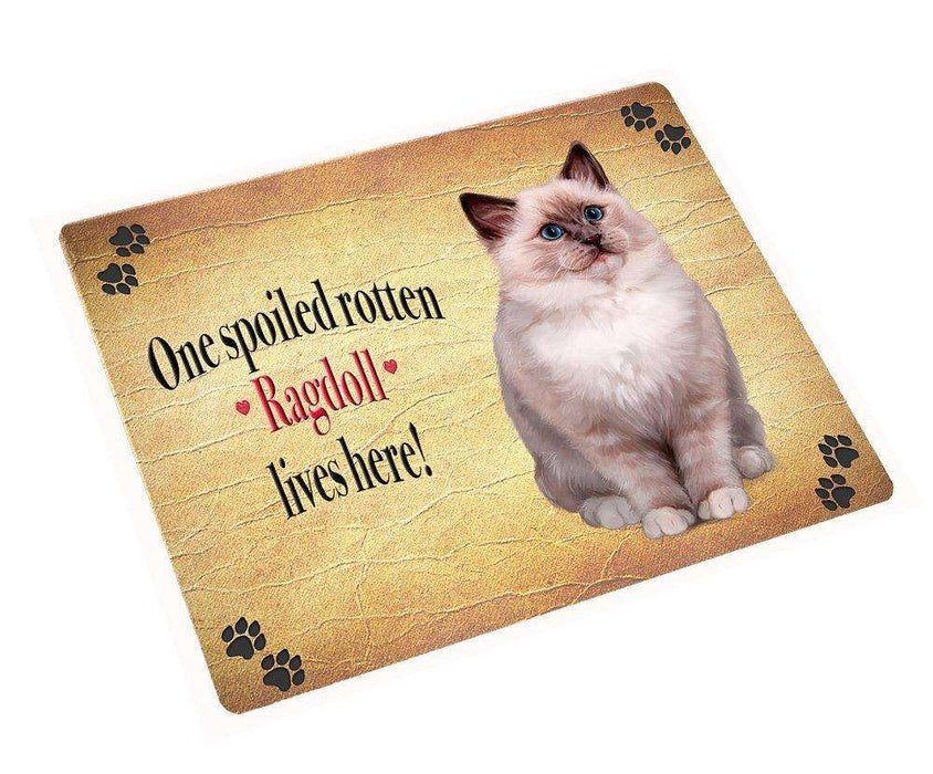 Ragdoll Spoiled Rotten Cat Tempered Cutting Board
