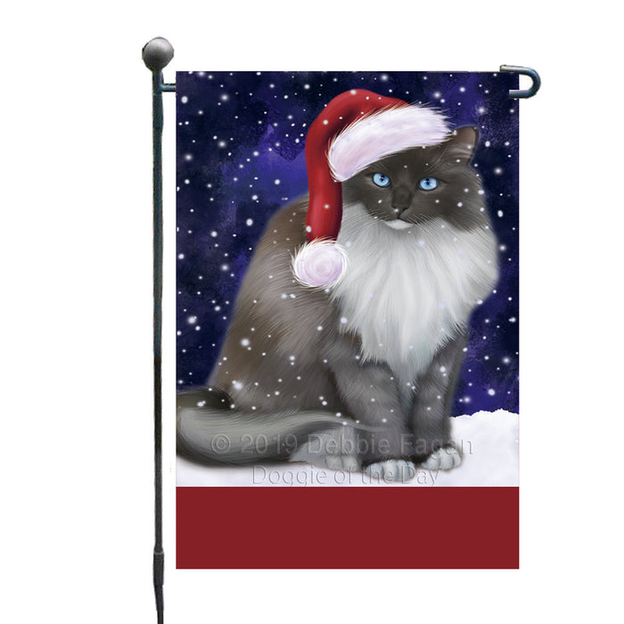 Personalized Let It Snow Happy Holidays Ragdoll Cat Custom Garden Flags GFLG-DOTD-A62417
