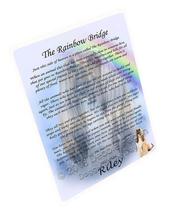 Rainbow Bridge Afghan Hound Dog Blanket BLNKT90813