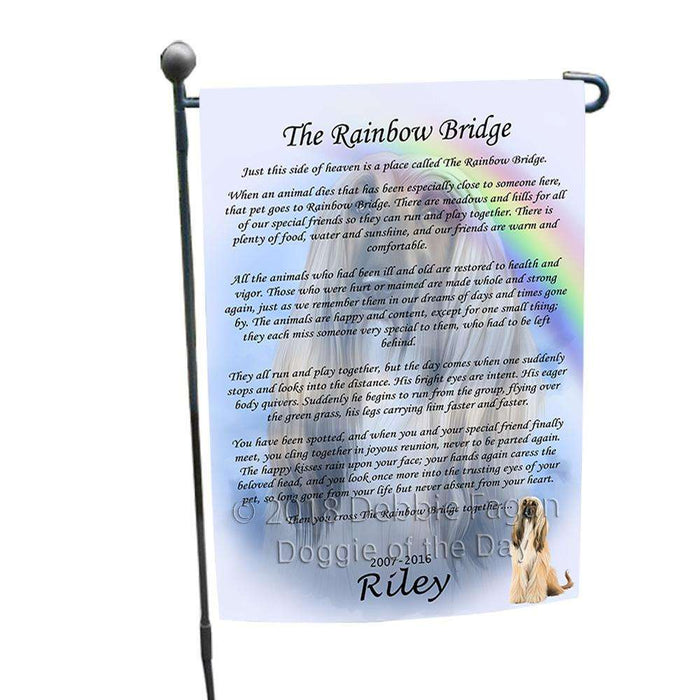 Rainbow Bridge Afghan Hound Dog Garden Flag GFLG52670