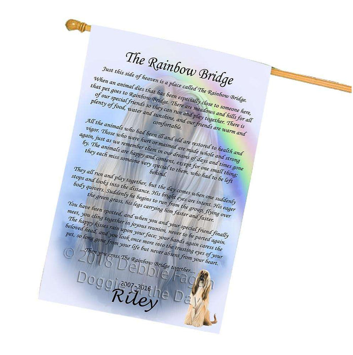 Rainbow Bridge Afghan Hound Dog House Flag FLG52806