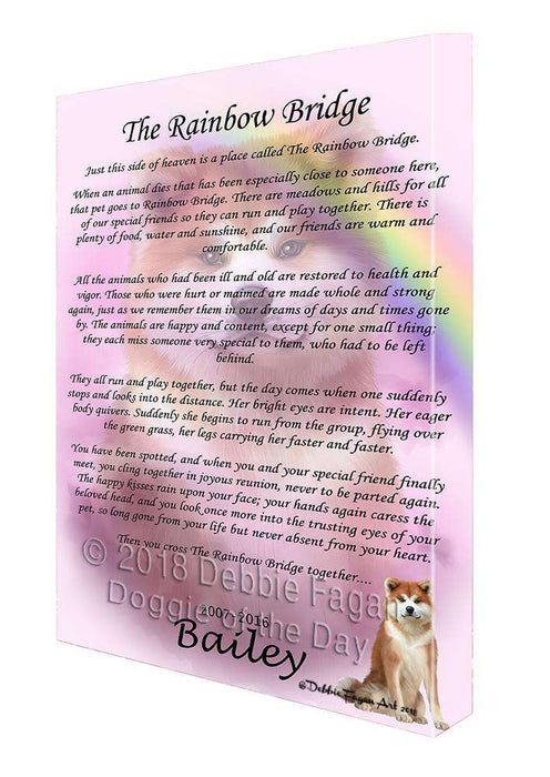 Rainbow Bridge Akita Dog Canvas Print Wall Art Décor CVS91349