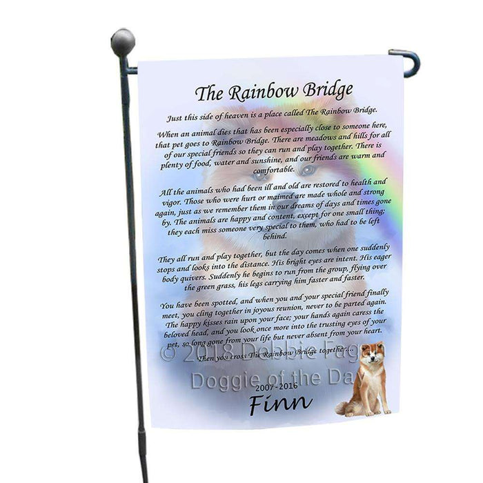 Rainbow Bridge Akita Dog Garden Flag GFLG52674