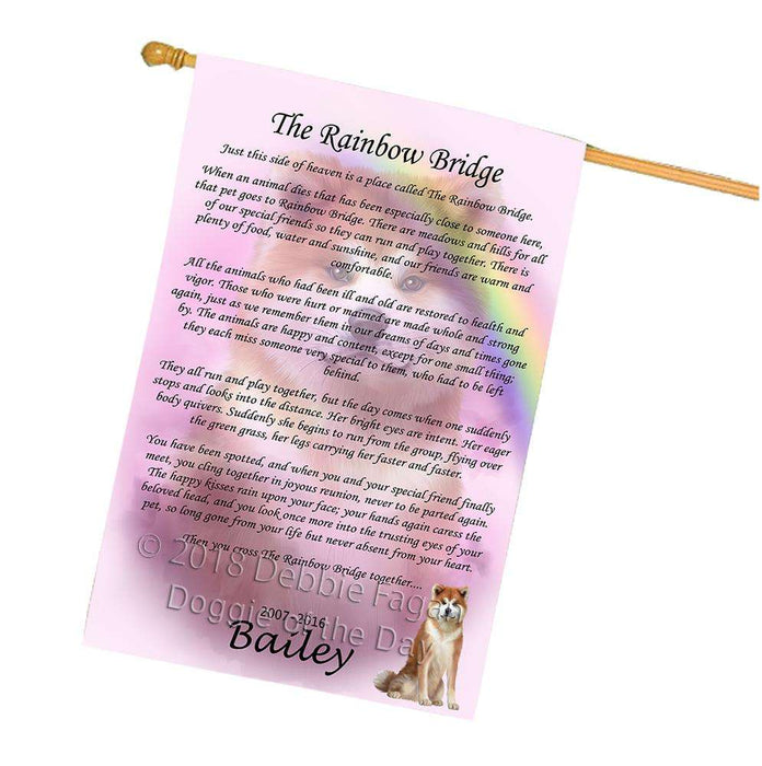 Rainbow Bridge Akita Dog House Flag FLG52809