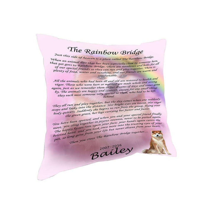 Rainbow Bridge Akita Dog Pillow PIL67068