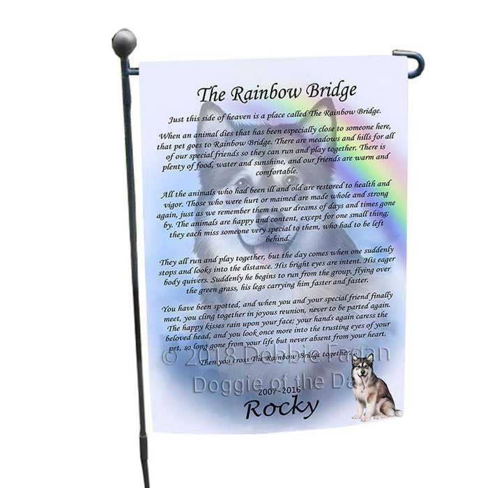 Rainbow Bridge Alaskan Malamute Dog Garden Flag GFLG52675