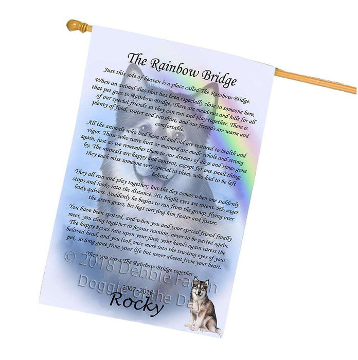 Rainbow Bridge Alaskan Malamute Dog House Flag FLG52811