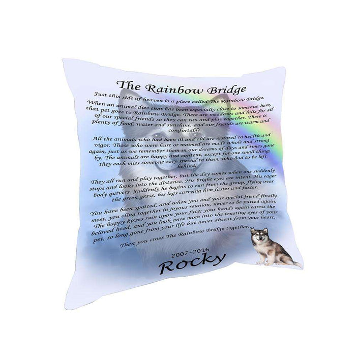 Rainbow Bridge Alaskan Malamute Dog Pillow PIL67076