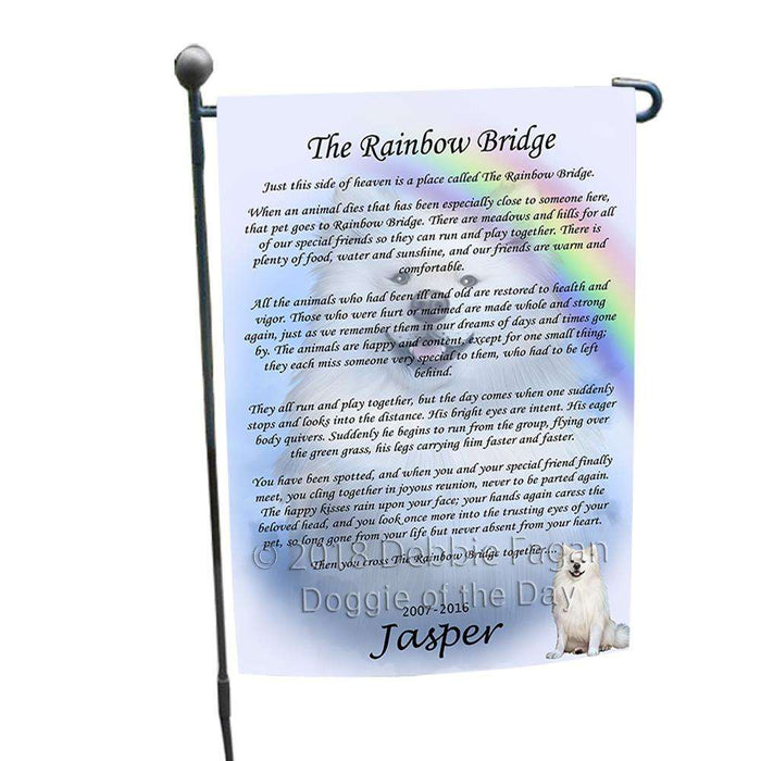Rainbow Bridge American Eskimo Dog Garden Flag GFLG52676