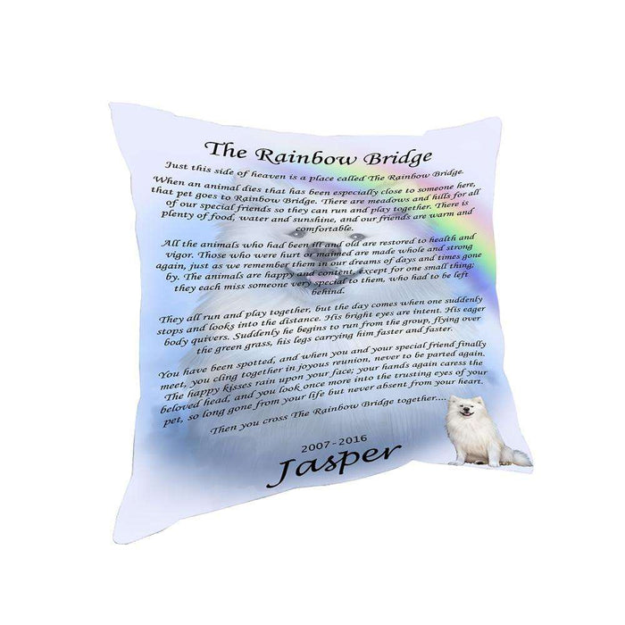 Rainbow Bridge American Eskimo Dog Pillow PIL67080