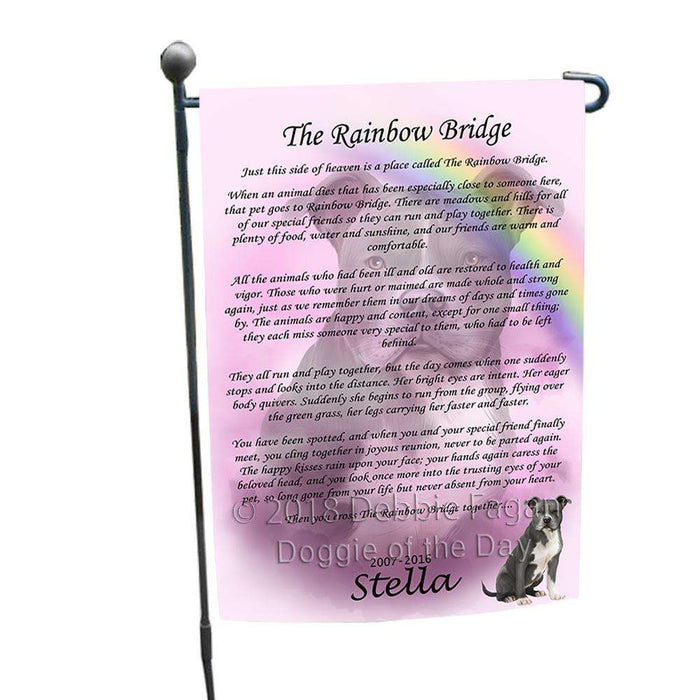 Rainbow Bridge American Staffordshire Terrier Dog Garden Flag GFLG52677