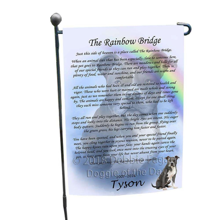 Rainbow Bridge American Staffordshire Terrier Dog Garden Flag GFLG52678