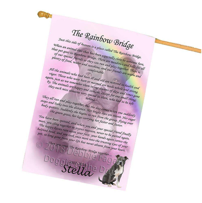 Rainbow Bridge American Staffordshire Terrier Dog House Flag FLG52813