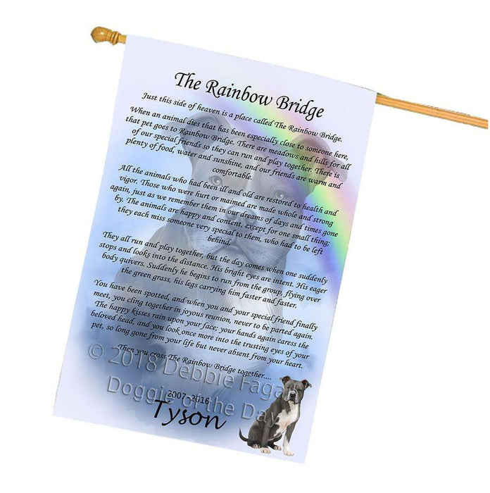 Rainbow Bridge American Staffordshire Terrier Dog House Flag FLG52814