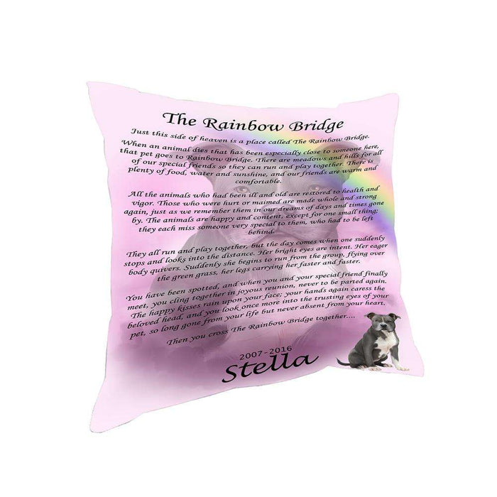 Rainbow Bridge American Staffordshire Terrier Dog Pillow PIL67084