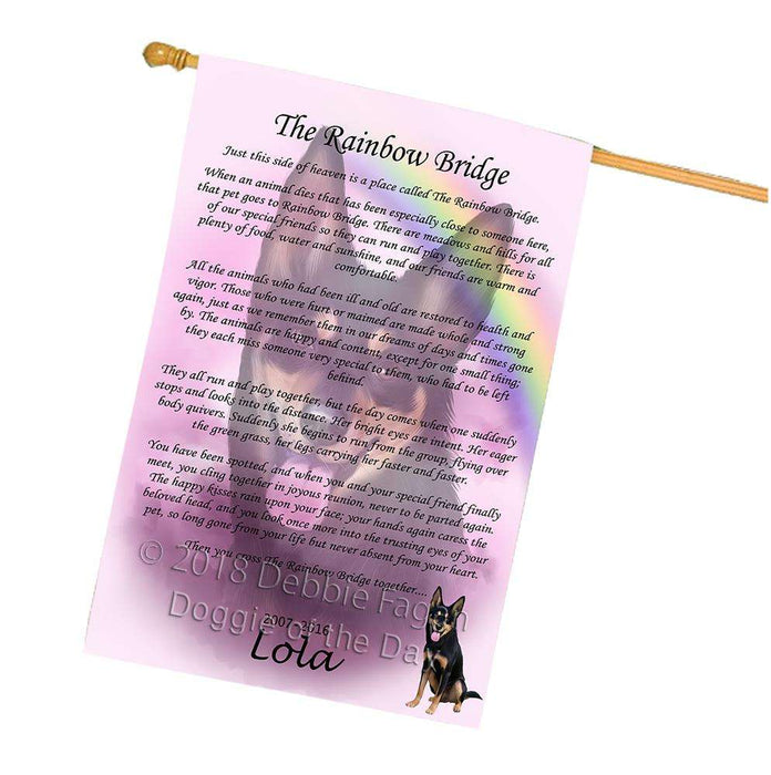 Rainbow Bridge Australian Kelpie Dog House Flag FLG52817