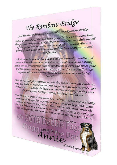 Rainbow Bridge Australian Shepherd Dog Canvas Print Wall Art Décor CVS91430