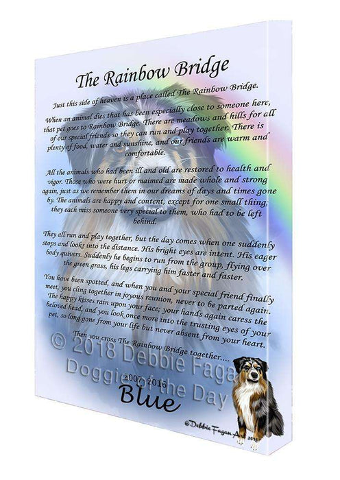 Rainbow Bridge Australian Shepherd Dog Canvas Print Wall Art Décor CVS91439