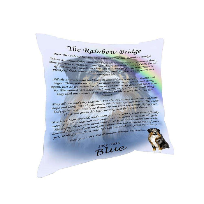 Rainbow Bridge Australian Shepherd Dog Pillow PIL67108