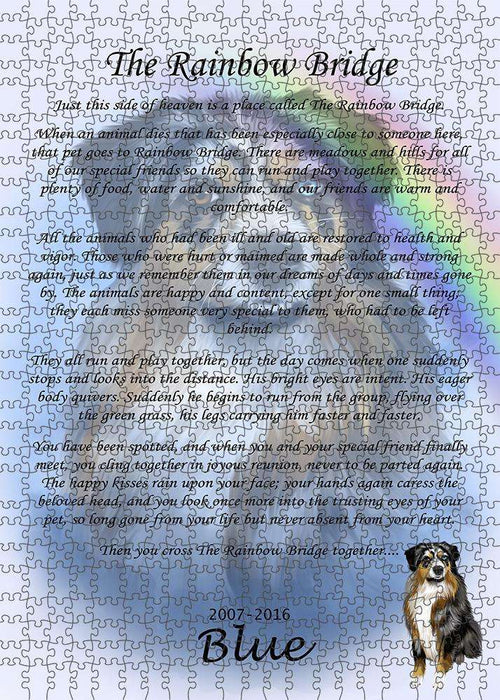 Rainbow Bridge Australian Shepherd Dog Puzzle with Photo Tin PUZL62145