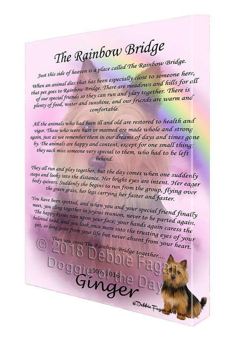 Rainbow Bridge Australian Terrier Dog Canvas Print Wall Art Décor CVS91448