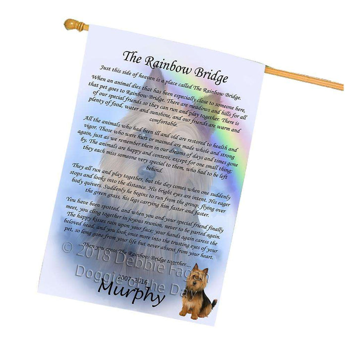 Rainbow Bridge Australian Terrier Dog House Flag FLG52821