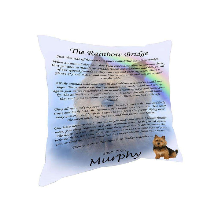 Rainbow Bridge Australian Terrier Dog Pillow PIL67116