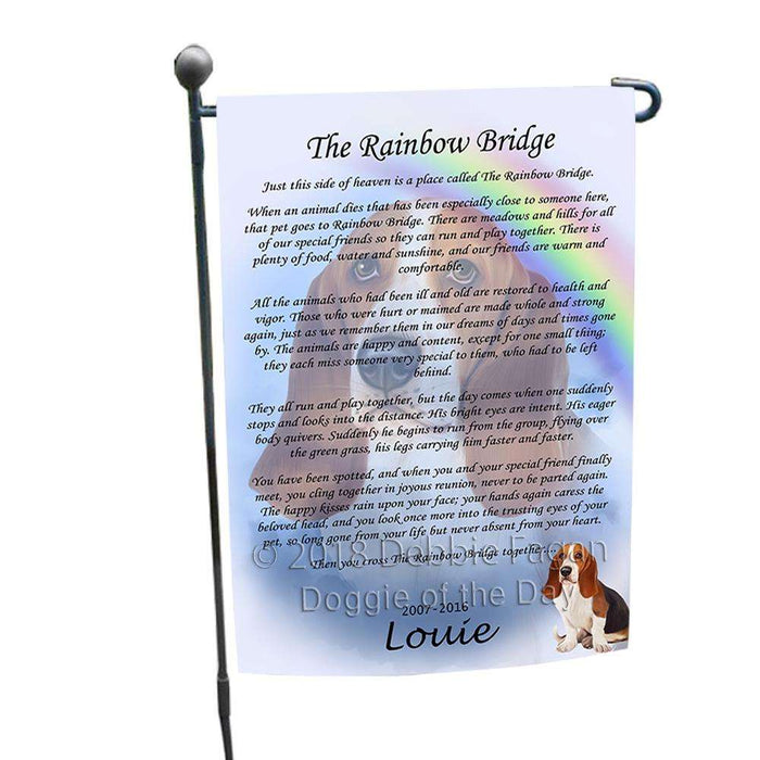 Rainbow Bridge Basset Hound Dog Garden Flag GFLG52686