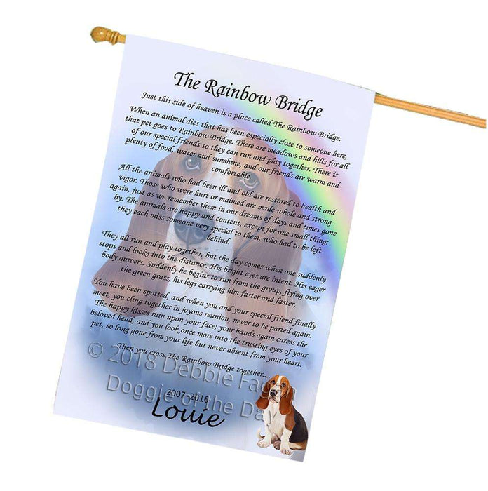 Rainbow Bridge Basset Hound Dog House Flag FLG52822