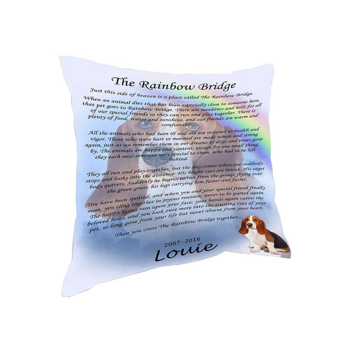 Rainbow Bridge Basset Hound Dog Pillow PIL67120