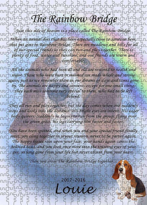 Rainbow Bridge Basset Hound Dog Puzzle with Photo Tin PUZL62154