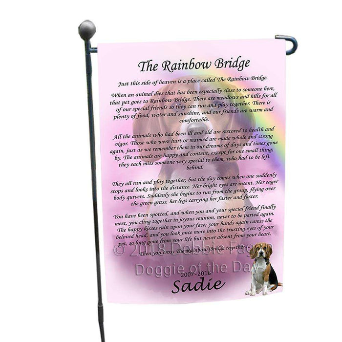 Rainbow Bridge Beagle Dog Garden Flag GFLG52687
