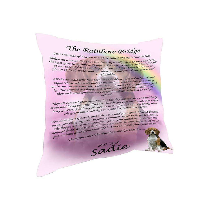 Rainbow Bridge Beagle Dog Pillow PIL67124
