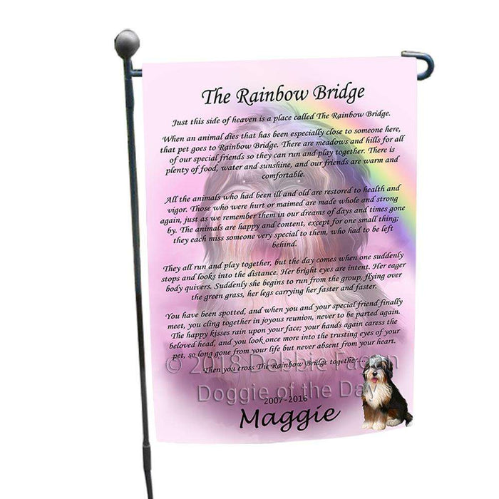 Rainbow Bridge Bernedoodle Dog Garden Flag GFLG52689