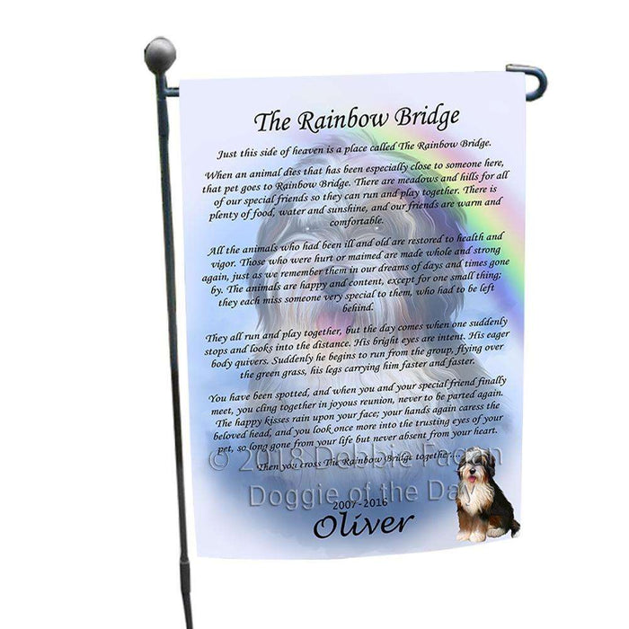 Rainbow Bridge Bernedoodle Dog Garden Flag GFLG52690