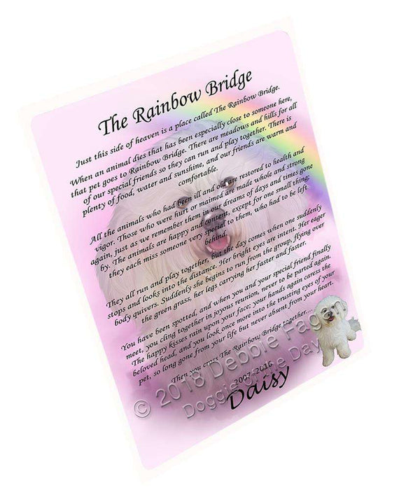 Rainbow Bridge Bichon Frise Dog Blanket BLNKT91020