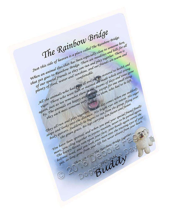 Rainbow Bridge Bichon Frise Dog Blanket BLNKT91029